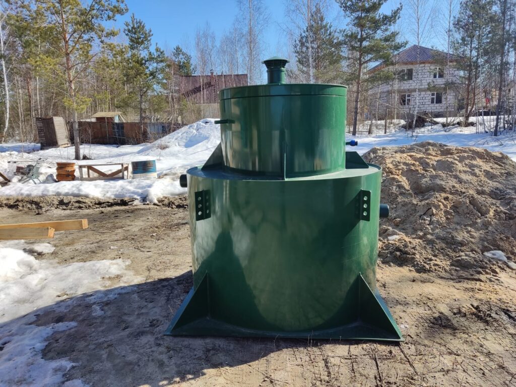 Монтаж септика Итал Био 6+ с принудительным сбросом